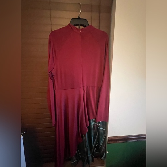 Red dress with Christmas plaid - Picture 3 of 4